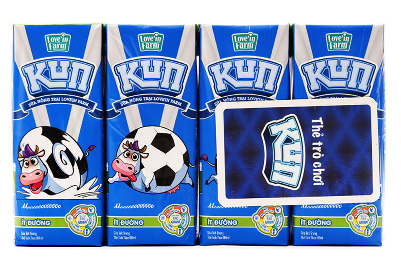 kun sua tuoi 100  it duong 180ml