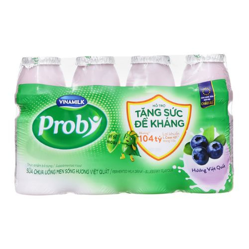 lo ?c 4 chai sua chua uong huong viet quat vinamilk probi 130ml