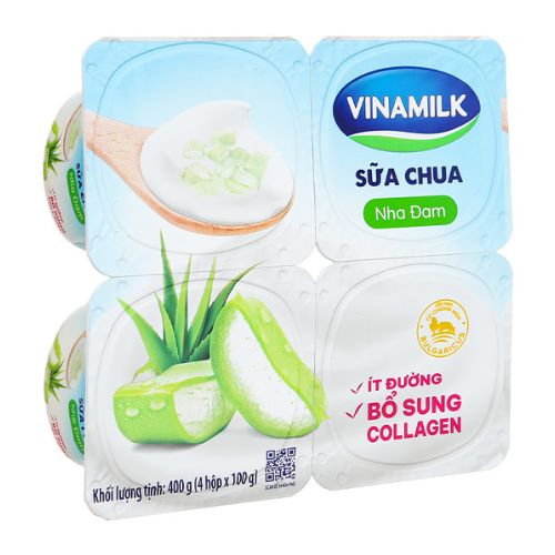 lo ?c 4 ho ?p su ?a chua nha dam it duong vinamilk 100g
