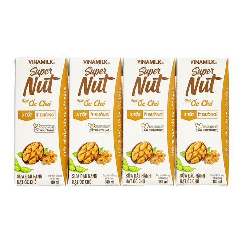 loc 4 hop sua dau nanh hat oc cho vinamilk super nut 180ml