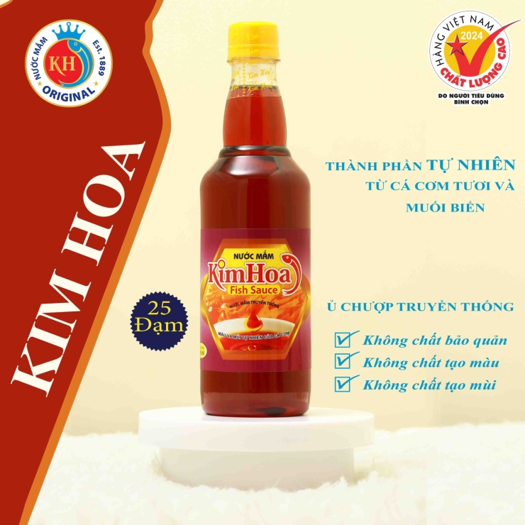 nuoc mam dieu vi kim hoa 25 do dam   chai 500ml