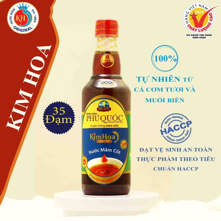 nuoc mam phu quoc kim hoa 35 do dam   chai 500ml