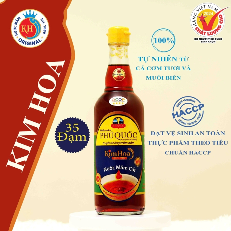 nuoc mam phu quoc kim hoa 35 do dam   chai 520ml