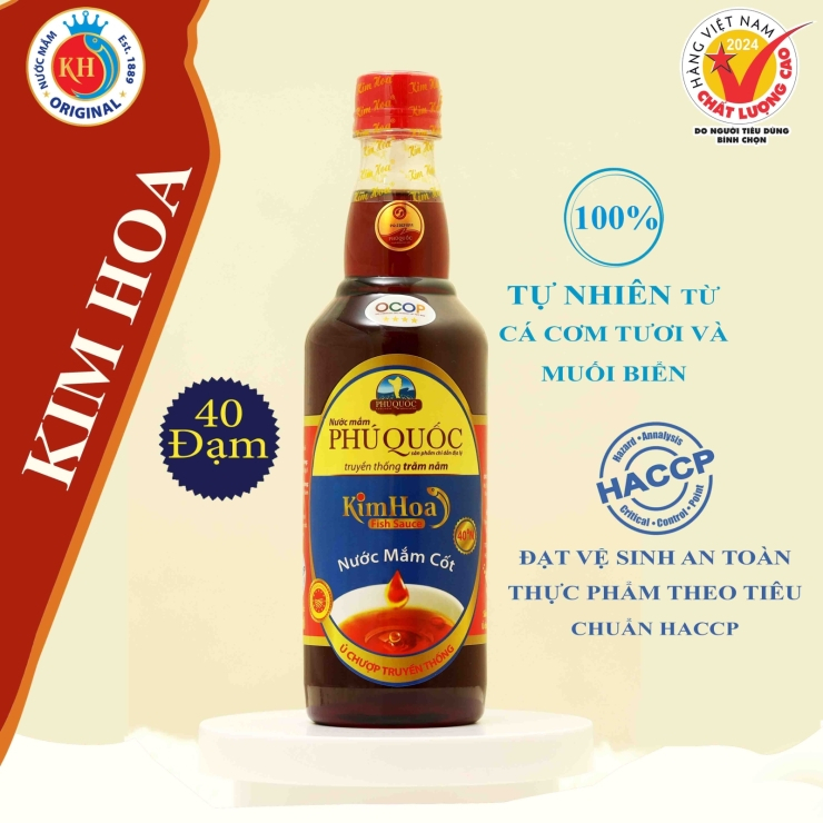 nuoc mam phu quoc kim hoa 40 do dam   chai 500ml