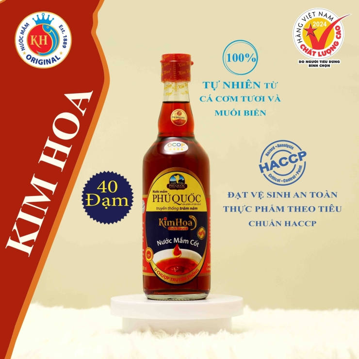 nuoc mam phu quoc kim hoa 40 do dam   chai 520ml