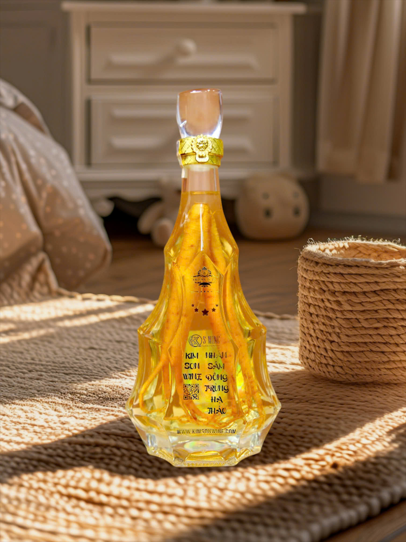 ruou nhan sam  dong trung ha thao ksw 11 chai sake cao 500ml