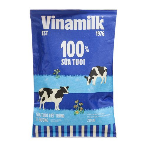 sua tuoi tiet trung it duong vinamilk 100  sua tuoi bich 220ml