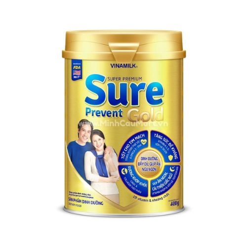 vinamilk sure prevent gold   sua bot nguoi lon vinamilk 400gr