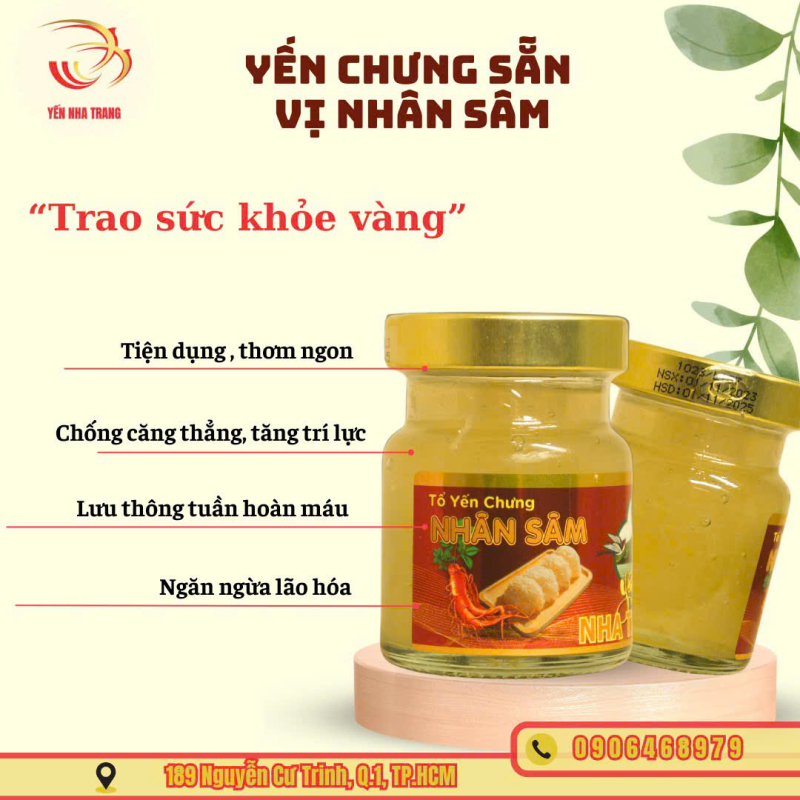 yen chung tuoi nhan sam 70ml