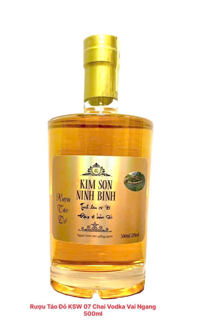 ruou tao do ksw 07 chai vodka vai ngang 500ml