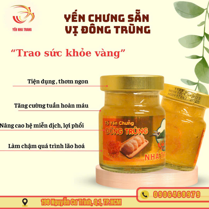 yen chung tuoi dong trung 70ml